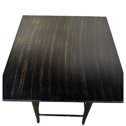 Τραπέζι Bar ArteLibre Βιομηχανικού Τύπου Vintage ARTEKTO Μαύρο Αντικέ Μέταλλο/Ξύλο 60x60x103cm - Hippiehome.gr