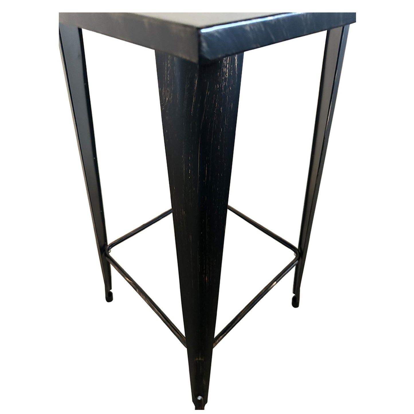 Τραπέζι Bar ArteLibre Βιομηχανικού Τύπου Vintage ARTEKTO Μαύρο Αντικέ Μέταλλο/Ξύλο 60x60x103cm - Hippiehome.gr