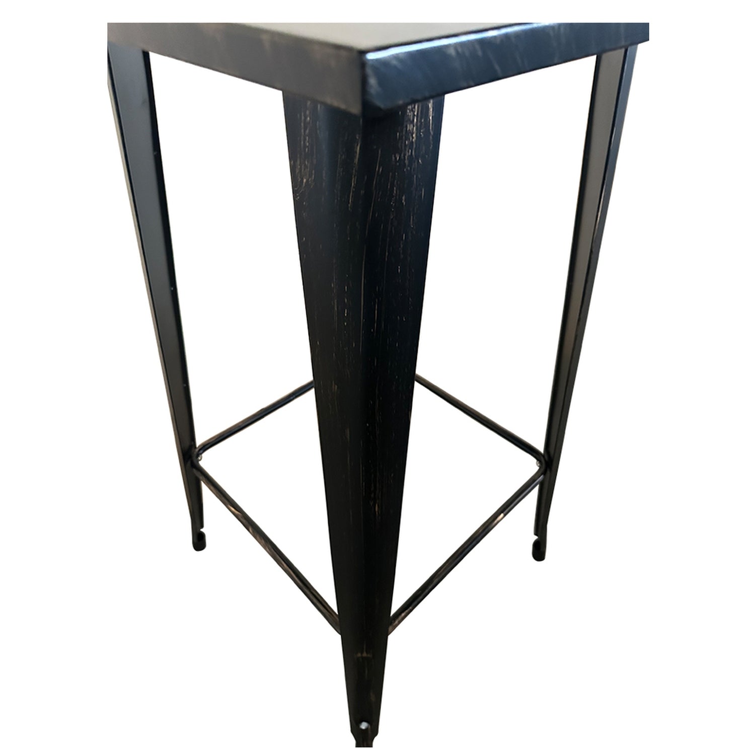 Τραπέζι Bar ArteLibre Βιομηχανικού Τύπου Vintage ARTEKTO Μαύρο Αντικέ Μέταλλο/Ξύλο 60x60x103cm - Hippiehome.gr