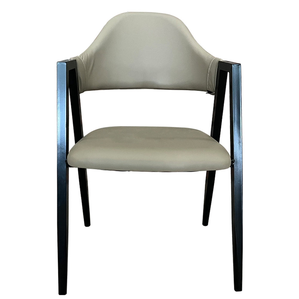 Καρέκλα Τραπεζαρίας ArteLibre SOLANA Cappuccino/Μαύρο PU/Μέταλλο 51x51x81cm - Hippiehome.gr