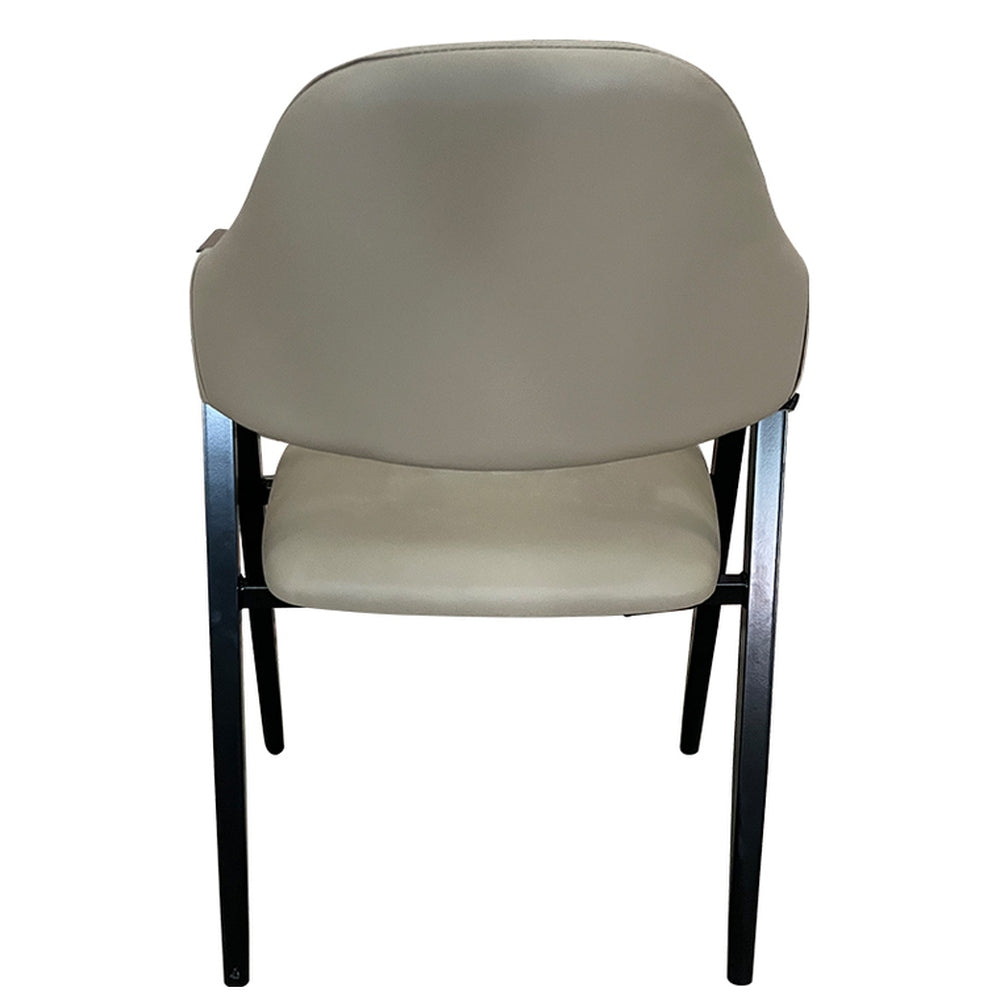 Καρέκλα Τραπεζαρίας ArteLibre SOLANA Cappuccino/Μαύρο PU/Μέταλλο 51x51x81cm - Hippiehome.gr