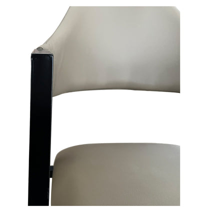 Καρέκλα Τραπεζαρίας ArteLibre SOLANA Cappuccino/Μαύρο PU/Μέταλλο 51x51x81cm - Hippiehome.gr