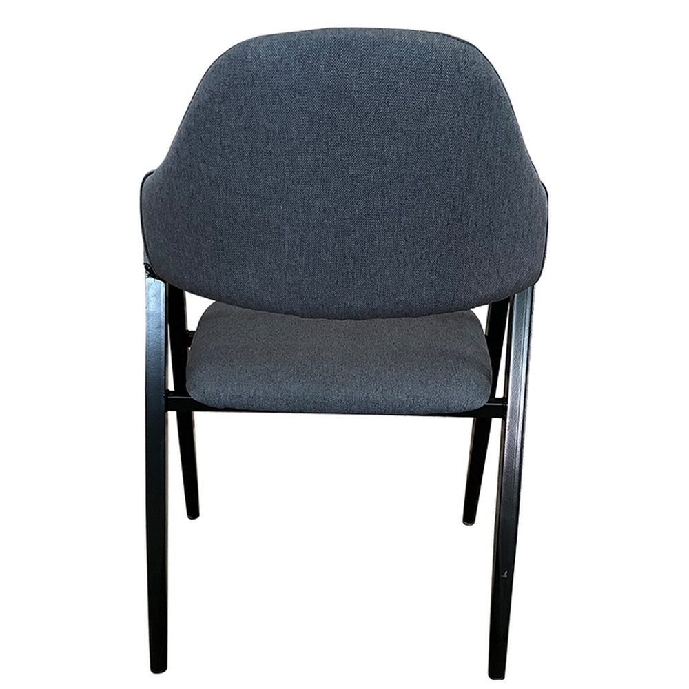 Καρέκλα Τραπεζαρίας ArteLibre SOLANA Γκρι/Μαύρο Ύφασμα/Μέταλλο 51x51x81cm - Hippiehome.gr