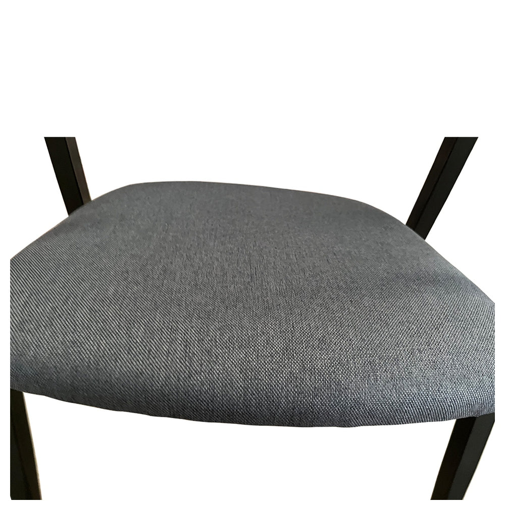 Καρέκλα Τραπεζαρίας ArteLibre SOLANA Γκρι/Μαύρο Ύφασμα/Μέταλλο 51x51x81cm - Hippiehome.gr