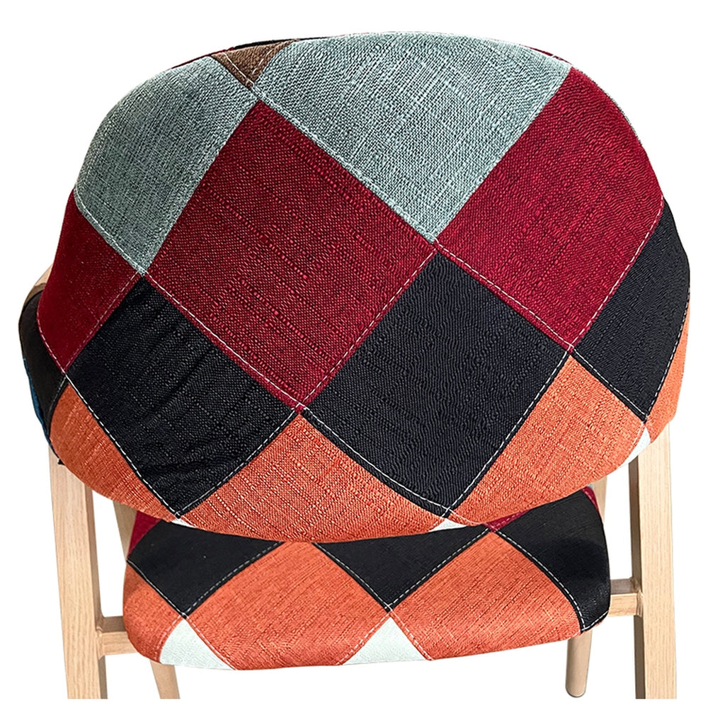 Καρέκλα Τραπεζαρίας ArteLibre SOLANA Patchwork Ύφασμα/Μέταλλο 51x51x81cm - Hippiehome.gr