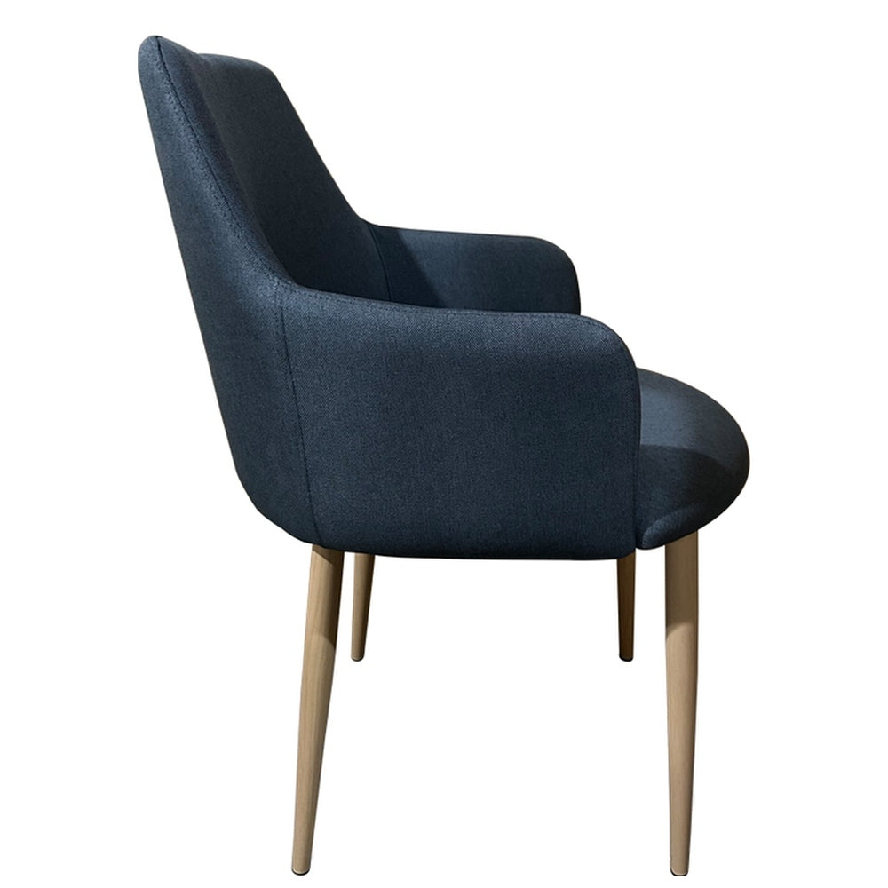 Καρέκλα Τραπεζαρίας ArteLibre LUZIA Γκρι/Φυσικό Ύφασμα/Μέταλλο 57x60x78cm - Hippiehome.gr