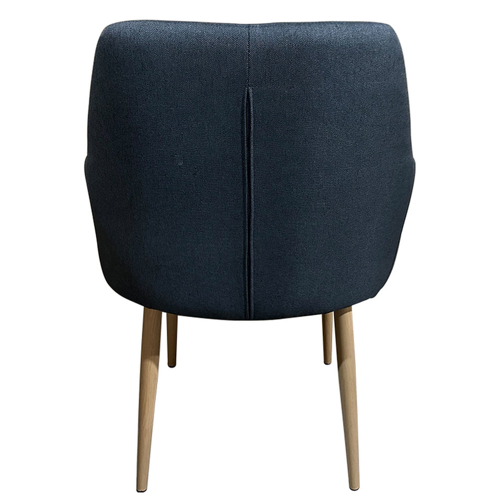 Καρέκλα Τραπεζαρίας ArteLibre LUZIA Γκρι/Φυσικό Ύφασμα/Μέταλλο 57x60x78cm - Hippiehome.gr