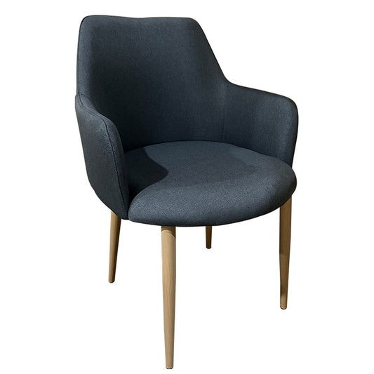 Καρέκλα Τραπεζαρίας ArteLibre LUZIA Γκρι/Φυσικό Ύφασμα/Μέταλλο 57x60x78cm - Hippiehome.gr