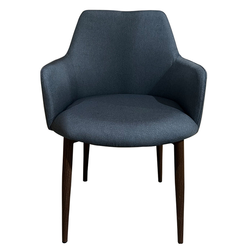 Καρέκλα Τραπεζαρίας ArteLibre LUZIA Γκρι/Καρυδί Ύφασμα/Μέταλλο 57x60x78cm - Hippiehome.gr