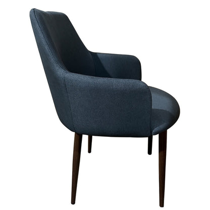 Καρέκλα Τραπεζαρίας ArteLibre LUZIA Γκρι/Καρυδί Ύφασμα/Μέταλλο 57x60x78cm - Hippiehome.gr