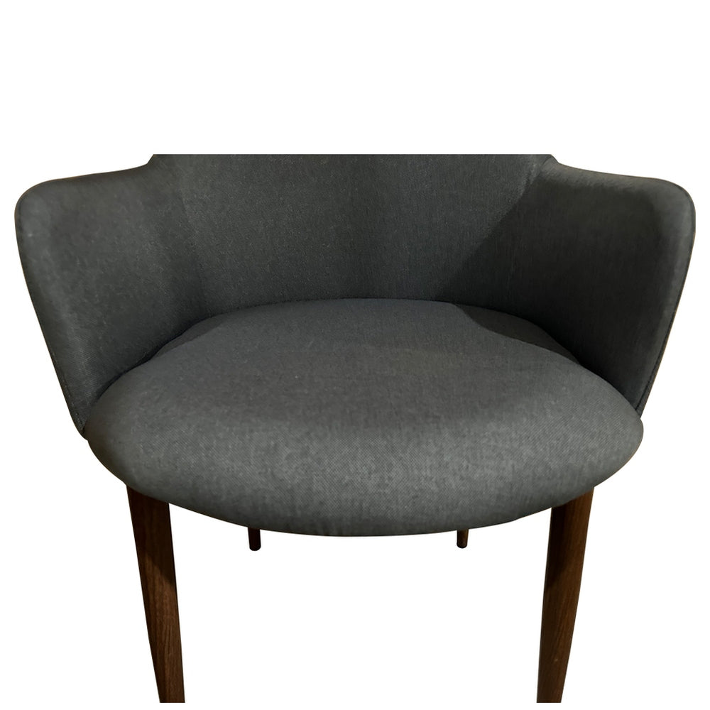 Καρέκλα Τραπεζαρίας ArteLibre LUZIA Γκρι/Καρυδί Ύφασμα/Μέταλλο 57x60x78cm - Hippiehome.gr