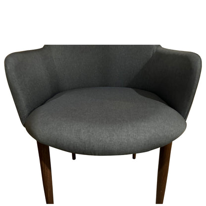 Καρέκλα Τραπεζαρίας ArteLibre LUZIA Γκρι/Καρυδί Ύφασμα/Μέταλλο 57x60x78cm - Hippiehome.gr