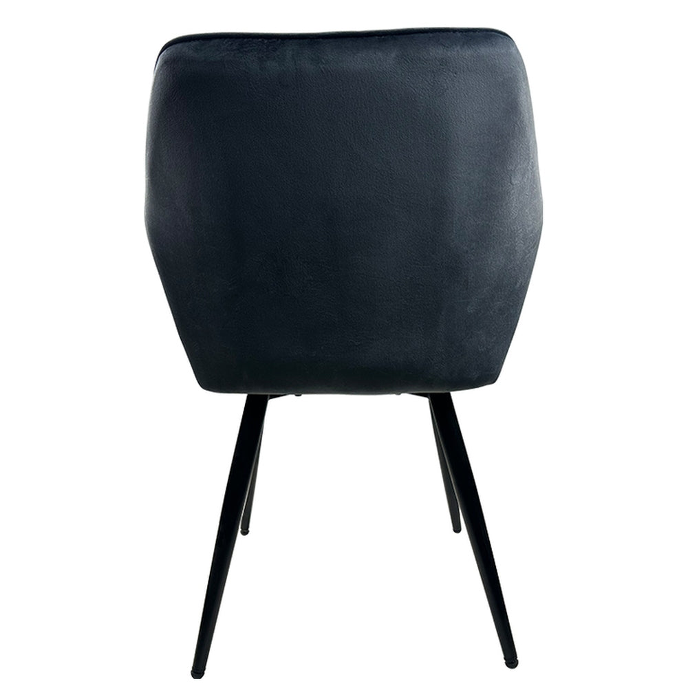 Καρέκλα Τραπεζαρίας ArteLibre FLORENCIA Γκρι/Μαύρο Βελούδο/Μέταλλο 56x60x81cm - Hippiehome.gr