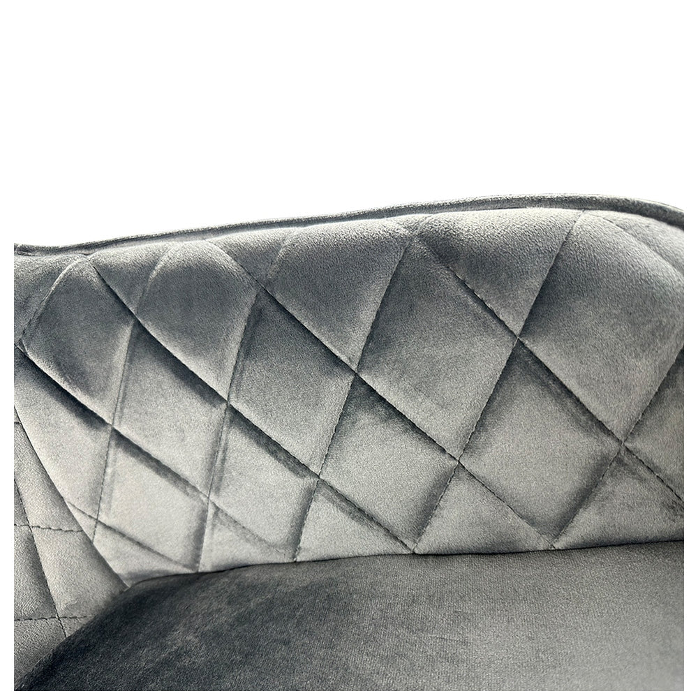 Καρέκλα Τραπεζαρίας ArteLibre FLORENCIA Γκρι/Μαύρο Βελούδο/Μέταλλο 56x60x81cm - Hippiehome.gr