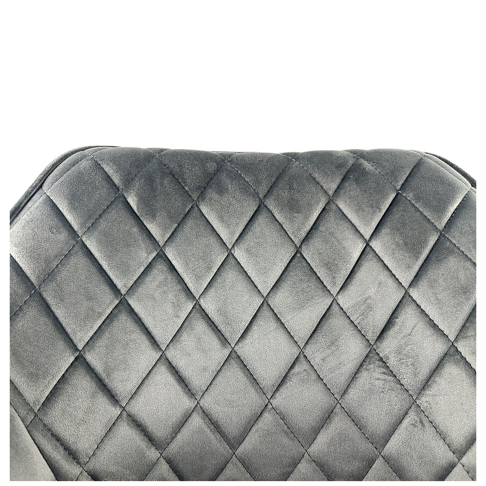 Καρέκλα Τραπεζαρίας ArteLibre FLORENCIA Γκρι/Μαύρο Βελούδο/Μέταλλο 56x60x81cm - Hippiehome.gr