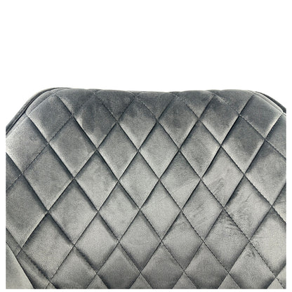 Καρέκλα Τραπεζαρίας ArteLibre FLORENCIA Γκρι/Μαύρο Βελούδο/Μέταλλο 56x60x81cm - Hippiehome.gr