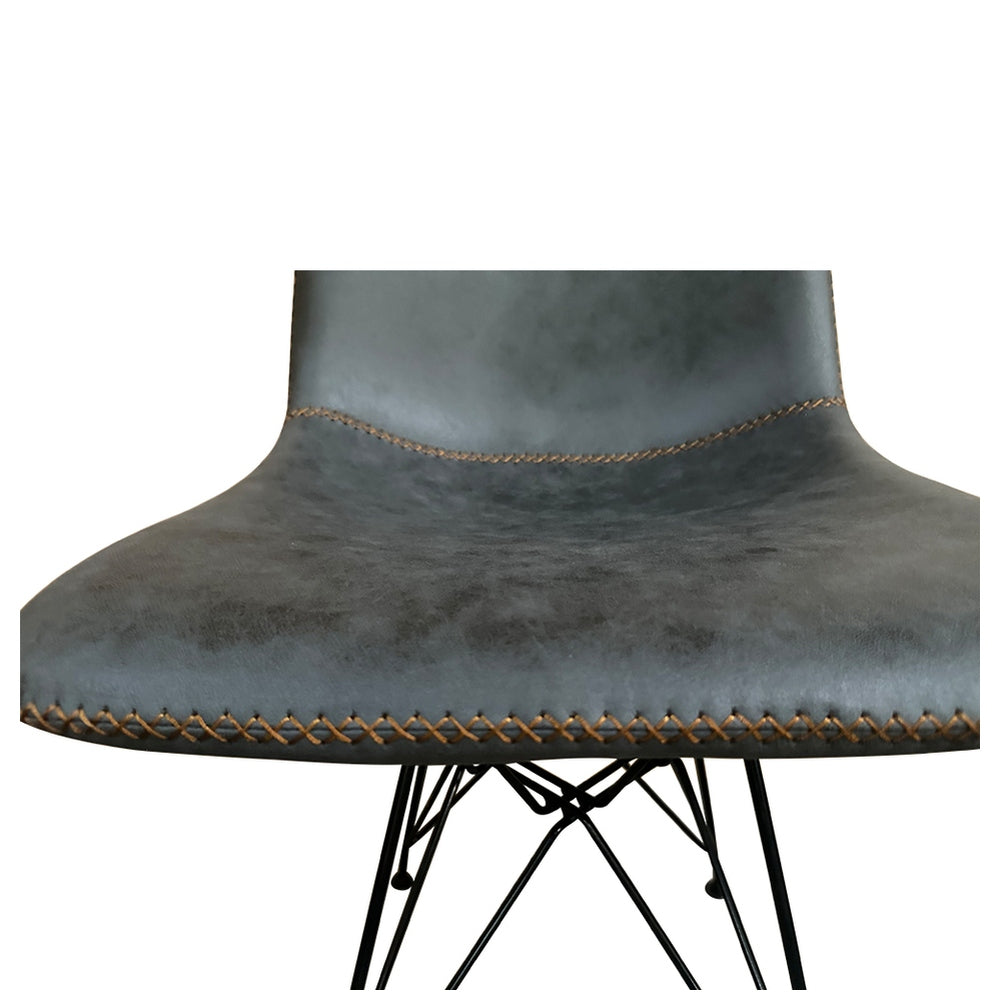 Καρέκλα Τραπεζαρίας ArteLibre SELVA Γκρι/Μαύρο PU/Μέταλλο 43x57x81cm - Hippiehome.gr