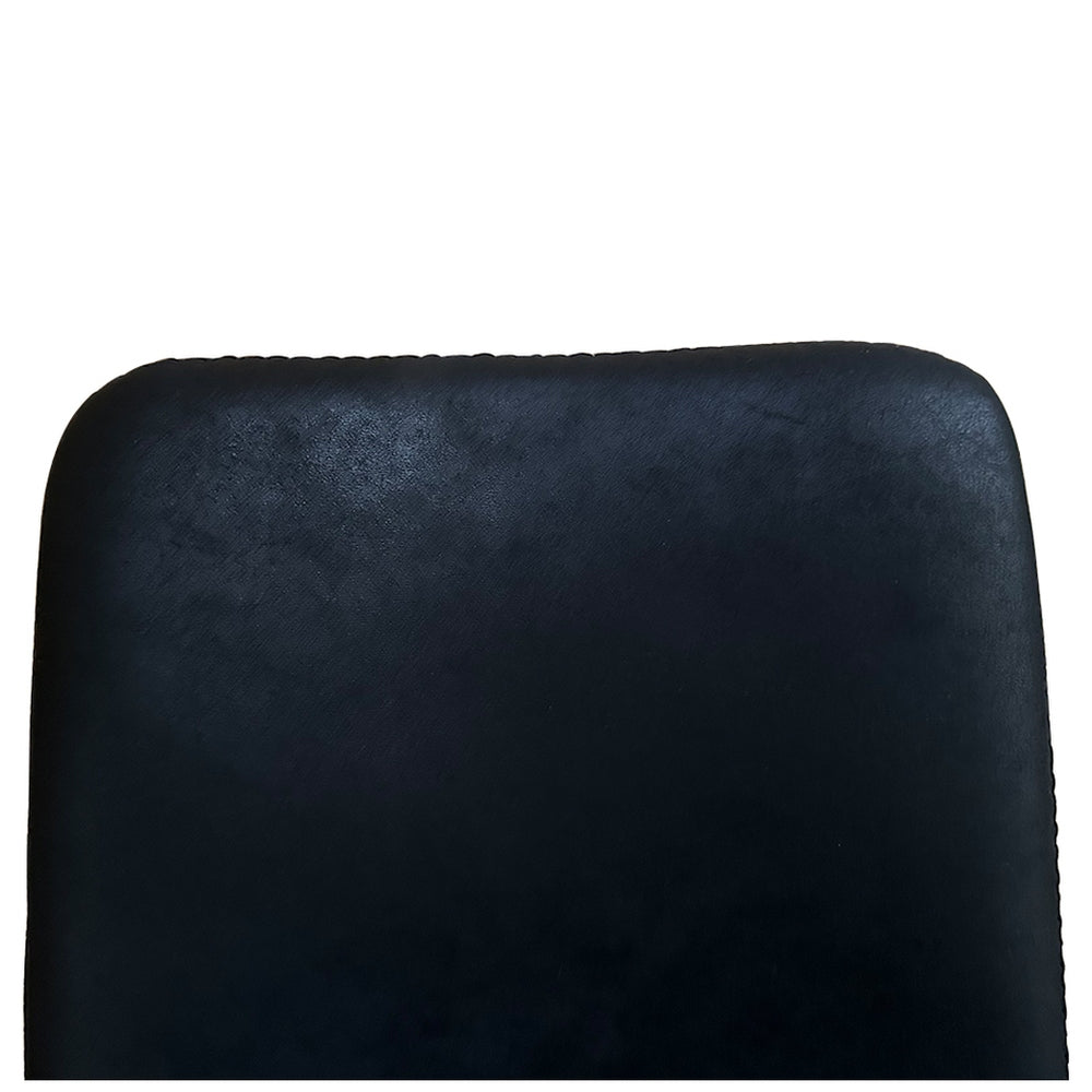 Καρέκλα Τραπεζαρίας ArteLibre SELVA Vintage Μαύρο PU/Μέταλλο 43x57x81cm - Hippiehome.gr