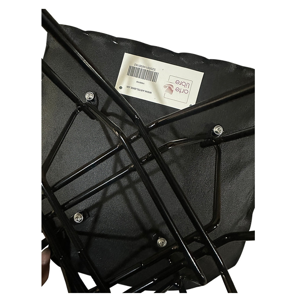 Καρέκλα Τραπεζαρίας ArteLibre SELVA Vintage Μαύρο PU/Μέταλλο 43x57x81cm - Hippiehome.gr