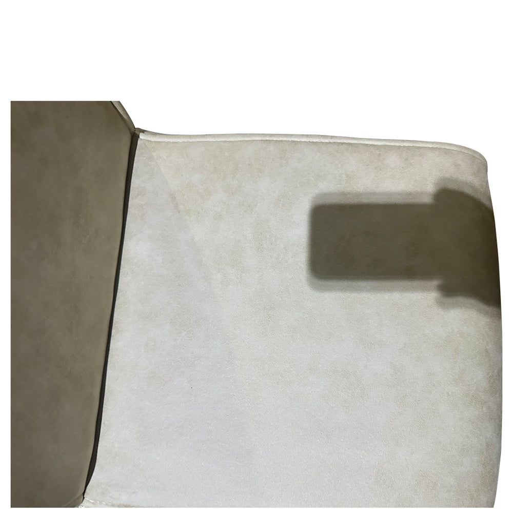 Καρέκλα Τραπεζαρίας ArteLibre ESTRELLA Μπεζ/Μαύρο PU/Μέταλλο 43x56x95cm - Hippiehome.gr