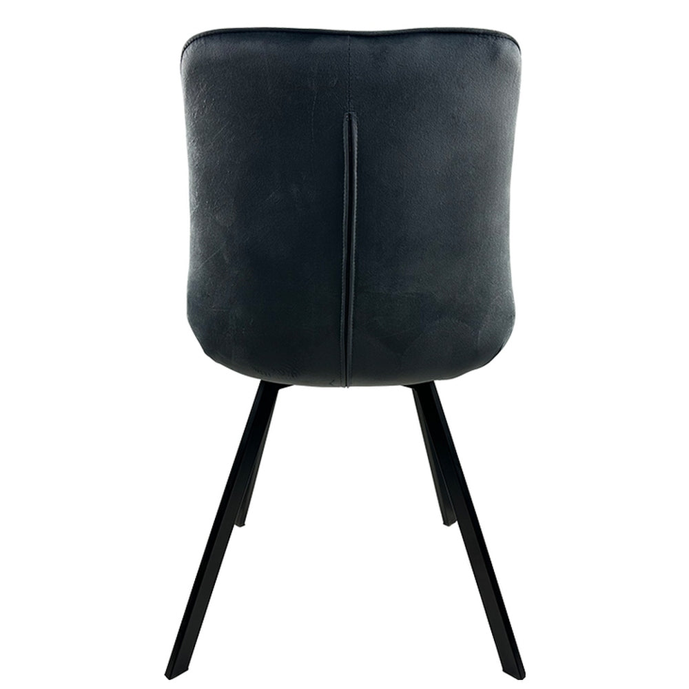 Καρέκλα Τραπεζαρίας ArteLibre BRISA Γκρι/Μαύρο Βελούδο/Μέταλλο 53x60x85cm - Hippiehome.gr