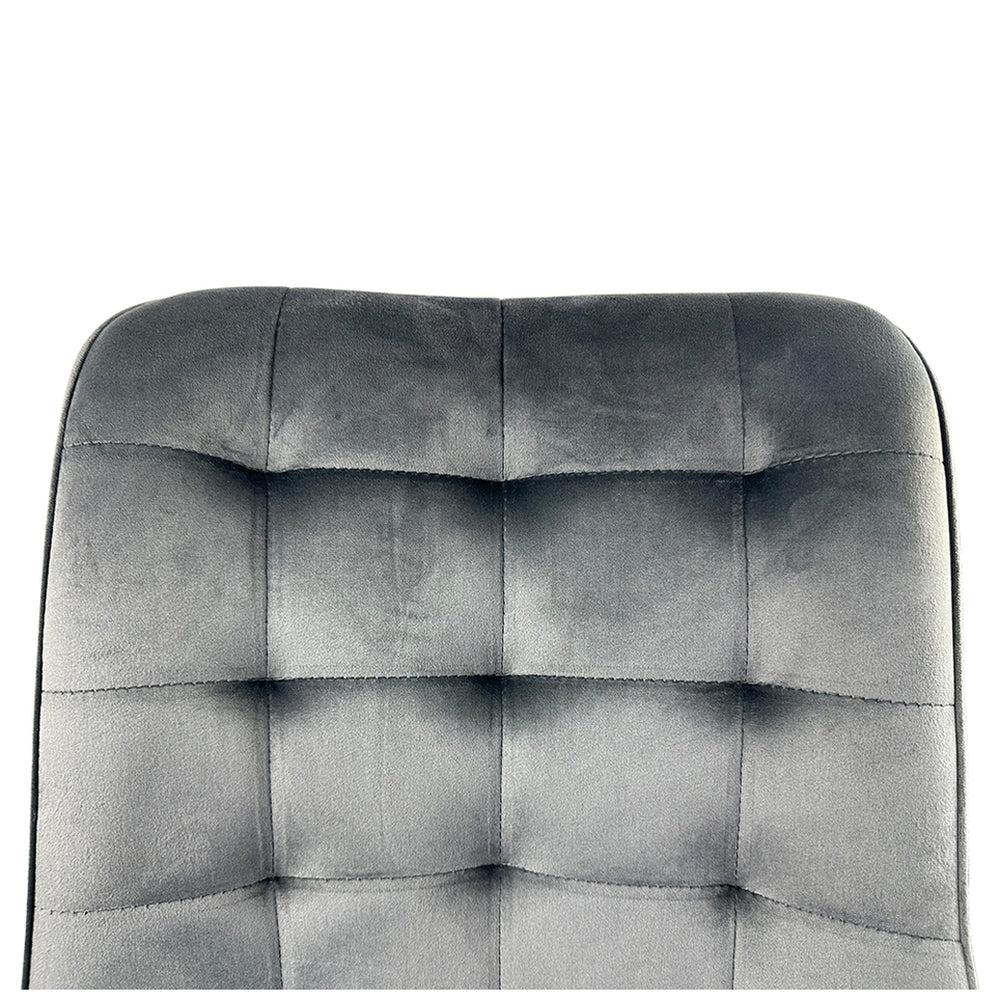 Καρέκλα Τραπεζαρίας ArteLibre BRISA Γκρι/Μαύρο Βελούδο/Μέταλλο 53x60x85cm - Hippiehome.gr