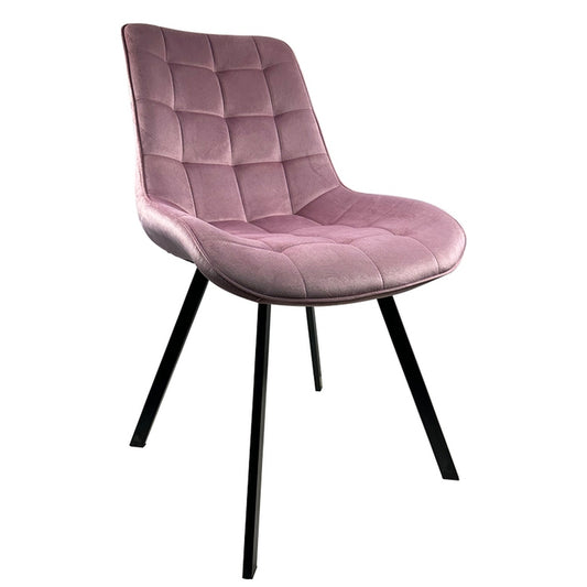 Καρέκλα Τραπεζαρίας ArteLibre BRISA Σάπιο Μήλο/Μαύρο Βελούδο/Μέταλλο 53x60x85cm - Hippiehome.gr