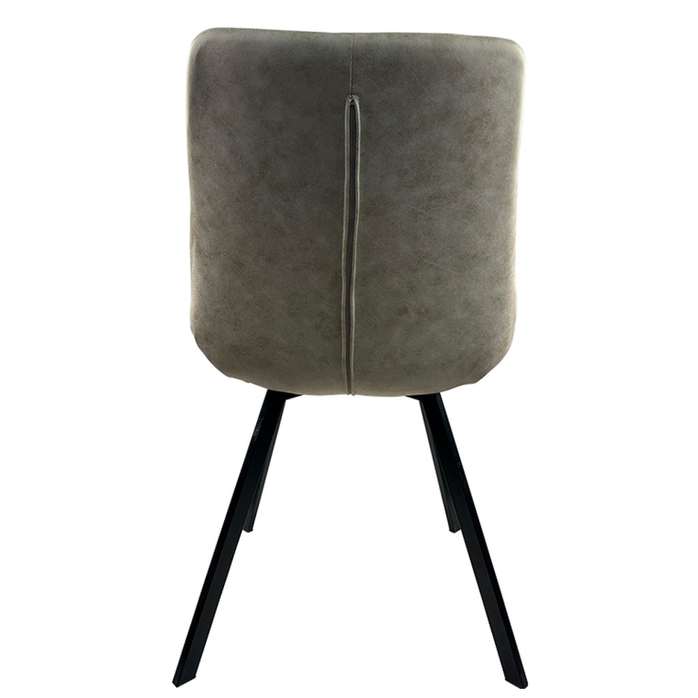 Καρέκλα Τραπεζαρίας ArteLibre MILONGA Μπεζ/Μαύρο PU/Μέταλλο 55x61x88cm - Hippiehome.gr