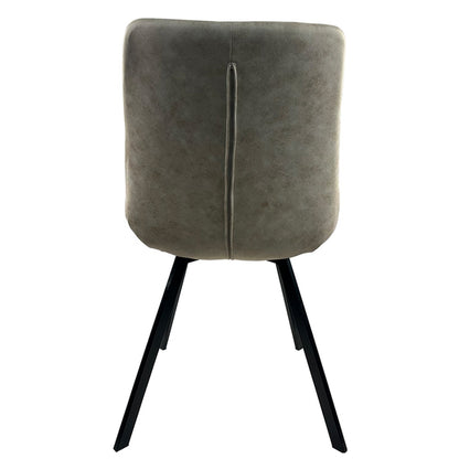 Καρέκλα Τραπεζαρίας ArteLibre MILONGA Μπεζ/Μαύρο PU/Μέταλλο 55x61x88cm - Hippiehome.gr