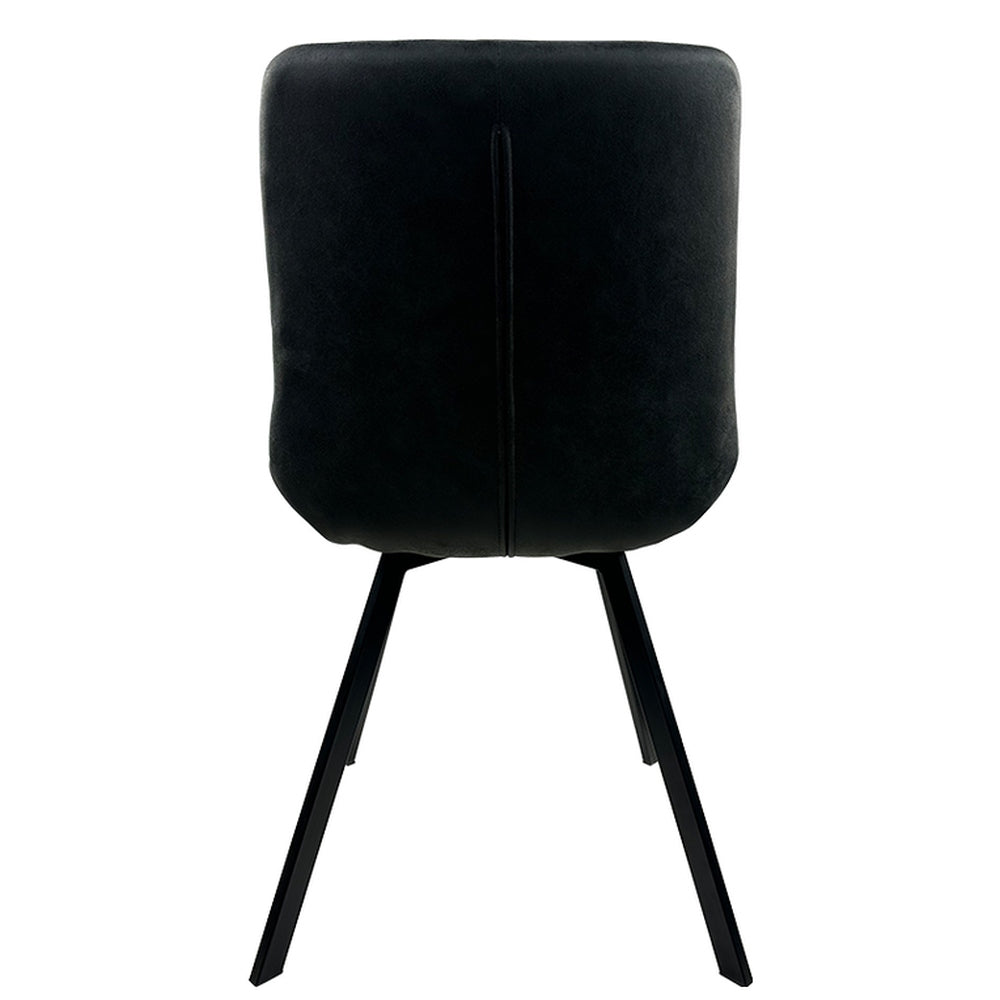 Καρέκλα Τραπεζαρίας ArteLibre MILONGA Γκρι/Μαύρο PU/Μέταλλο 55x61x88cm - Hippiehome.gr