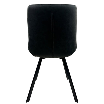 Καρέκλα Τραπεζαρίας ArteLibre MILONGA Γκρι/Μαύρο PU/Μέταλλο 55x61x88cm - Hippiehome.gr