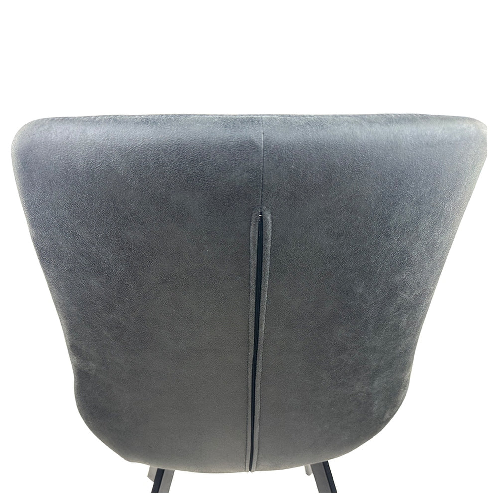 Καρέκλα Τραπεζαρίας ArteLibre MILONGA Γκρι/Μαύρο PU/Μέταλλο 55x61x88cm - Hippiehome.gr