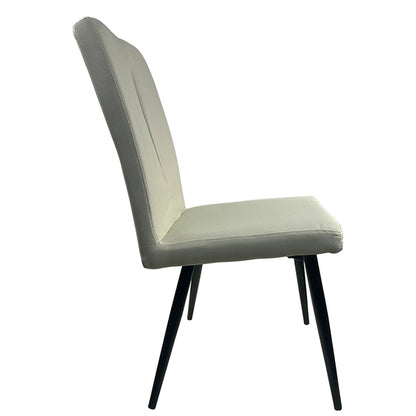 Καρέκλα Τραπεζαρίας ArteLibre FANDANGO Μπεζ/Μαύρο Ύφασμα/Μέταλλο 43x56x97cm - Hippiehome.gr