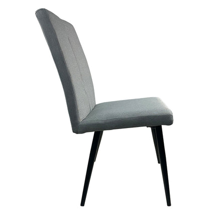 Καρέκλα Τραπεζαρίας ArteLibre FANDANGO Γκρι/Μαύρο Ύφασμα/Μέταλλο 43x56x97cm - Hippiehome.gr