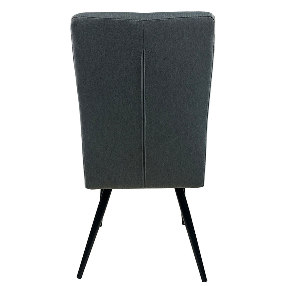 Καρέκλα Τραπεζαρίας ArteLibre FANDANGO Γκρι/Μαύρο Ύφασμα/Μέταλλο 43x56x97cm - Hippiehome.gr