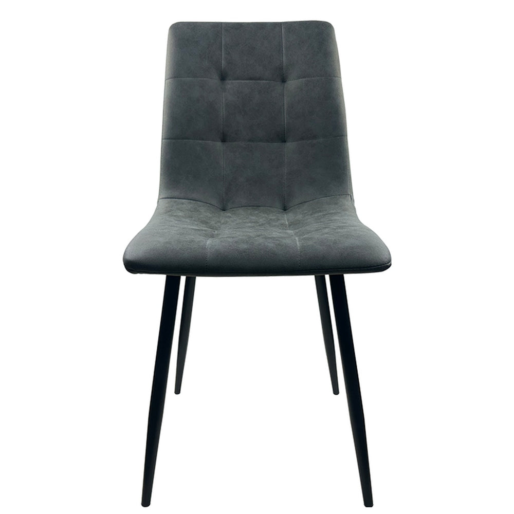 Καρέκλα Τραπεζαρίας ArteLibre YUCATAN Ανθρακί PU/Μέταλλο 44x55x86cm - Hippiehome.gr