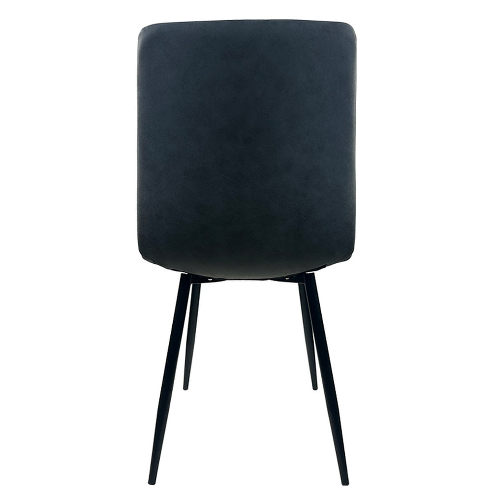 Καρέκλα Τραπεζαρίας ArteLibre YUCATAN Ανθρακί PU/Μέταλλο 44x55x86cm - Hippiehome.gr