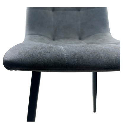 Καρέκλα Τραπεζαρίας ArteLibre YUCATAN Ανθρακί PU/Μέταλλο 44x55x86cm - Hippiehome.gr