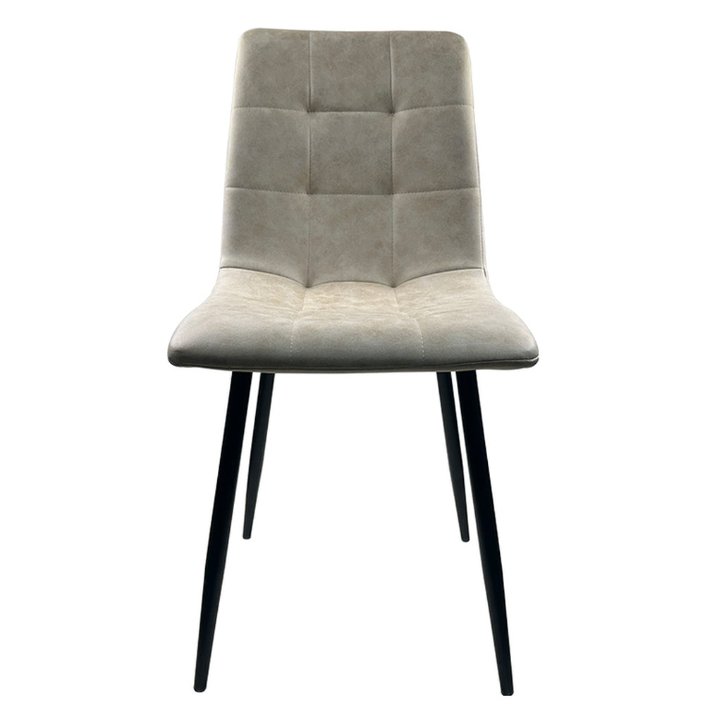 Καρέκλα Τραπεζαρίας ArteLibre YUCATAN Μπεζ/Μαύρο PU/Μέταλλο 44x55x86cm - Hippiehome.gr