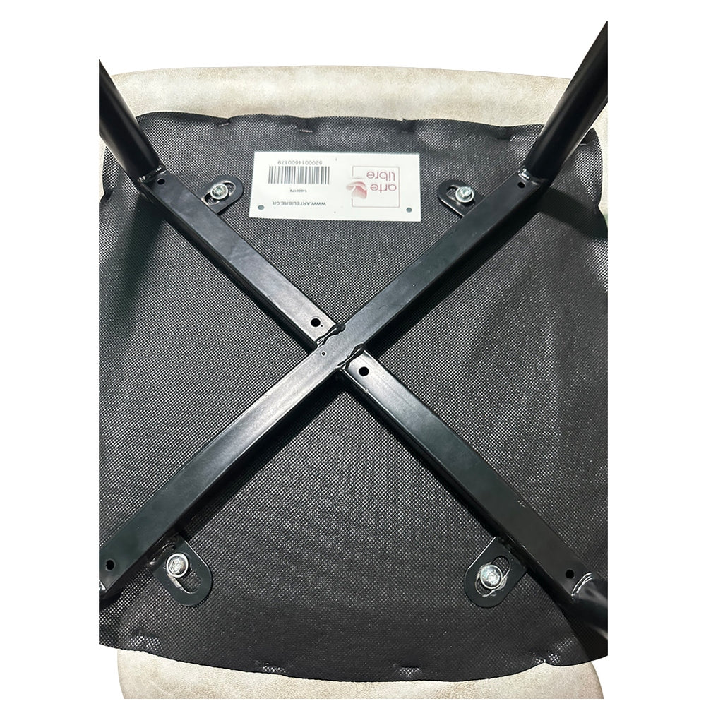 Καρέκλα Τραπεζαρίας ArteLibre YUCATAN Μπεζ/Μαύρο PU/Μέταλλο 44x55x86cm - Hippiehome.gr