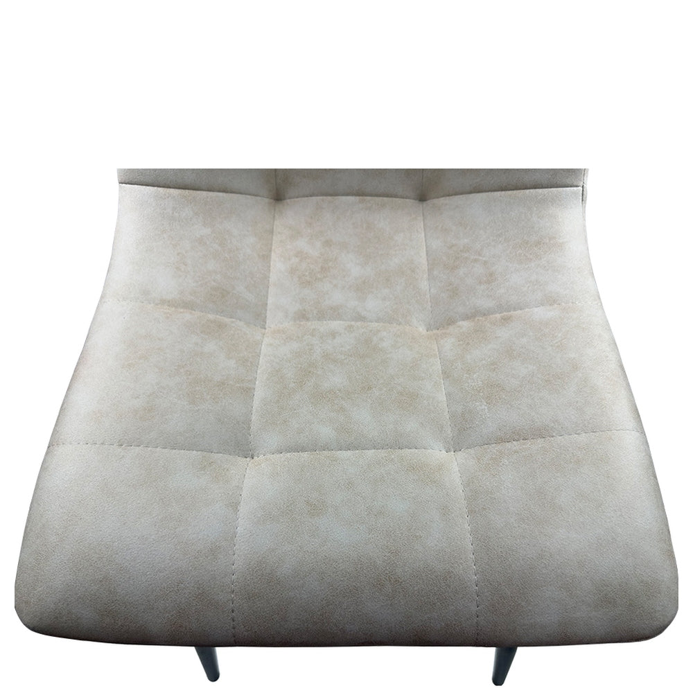 Καρέκλα Τραπεζαρίας ArteLibre YUCATAN Μπεζ/Μαύρο PU/Μέταλλο 44x55x86cm - Hippiehome.gr