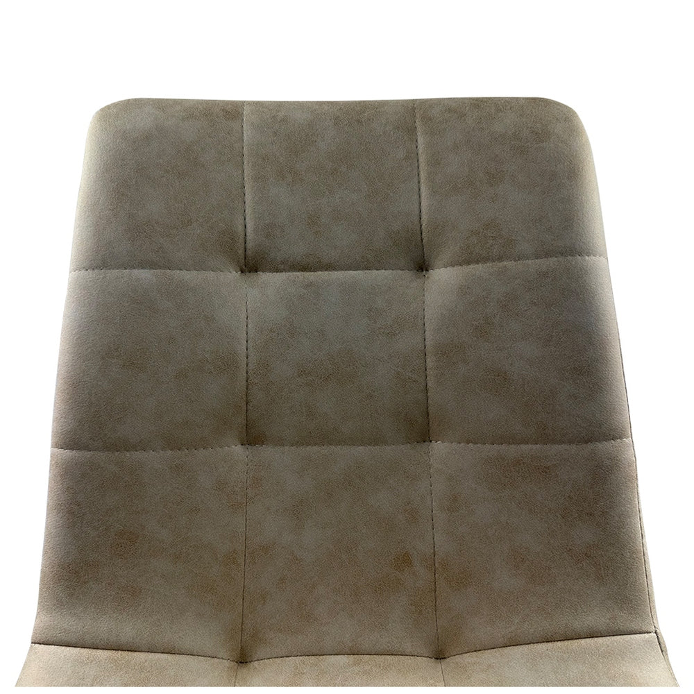 Καρέκλα Τραπεζαρίας ArteLibre YUCATAN Μπεζ/Μαύρο PU/Μέταλλο 44x55x86cm - Hippiehome.gr