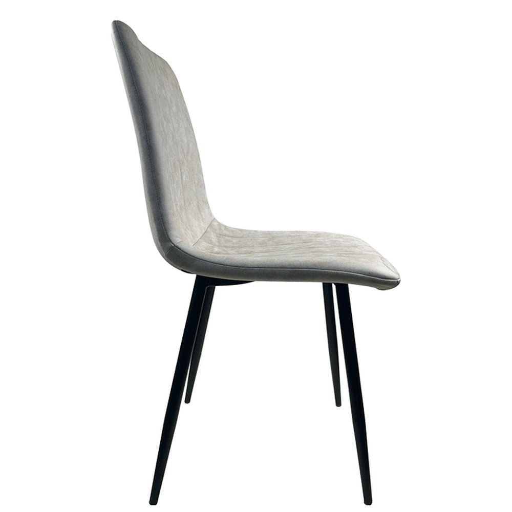 Καρέκλα Τραπεζαρίας ArteLibre YUCARIA Μπεζ/Μαύρο PU/Μέταλλο 44x55x86cm - Hippiehome.gr