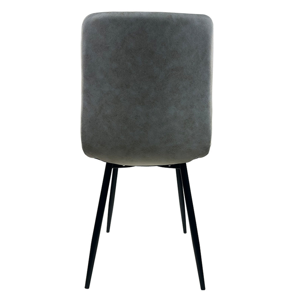 Καρέκλα Τραπεζαρίας ArteLibre YUCARIA Μπεζ/Μαύρο PU/Μέταλλο 44x55x86cm - Hippiehome.gr