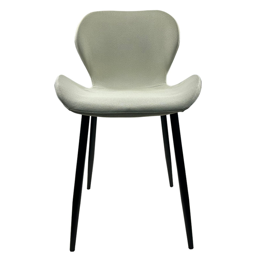 Καρέκλα Τραπεζαρίας ArteLibre RIOJA Sand/Μαύρο Ύφασμα/Μέταλλο 46x50x80cm - Hippiehome.gr