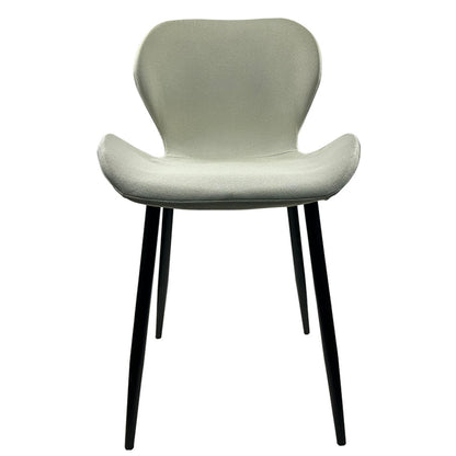 Καρέκλα Τραπεζαρίας ArteLibre RIOJA Sand/Μαύρο Ύφασμα/Μέταλλο 46x50x80cm - Hippiehome.gr