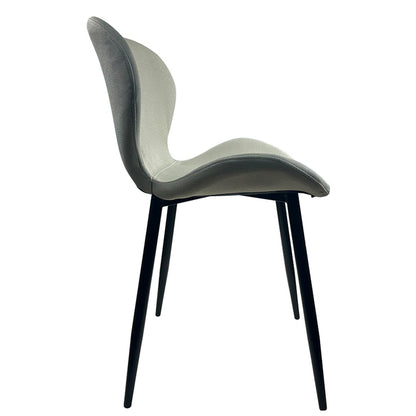 Καρέκλα Τραπεζαρίας ArteLibre RIOJA Sand/Μαύρο Ύφασμα/Μέταλλο 46x50x80cm - Hippiehome.gr