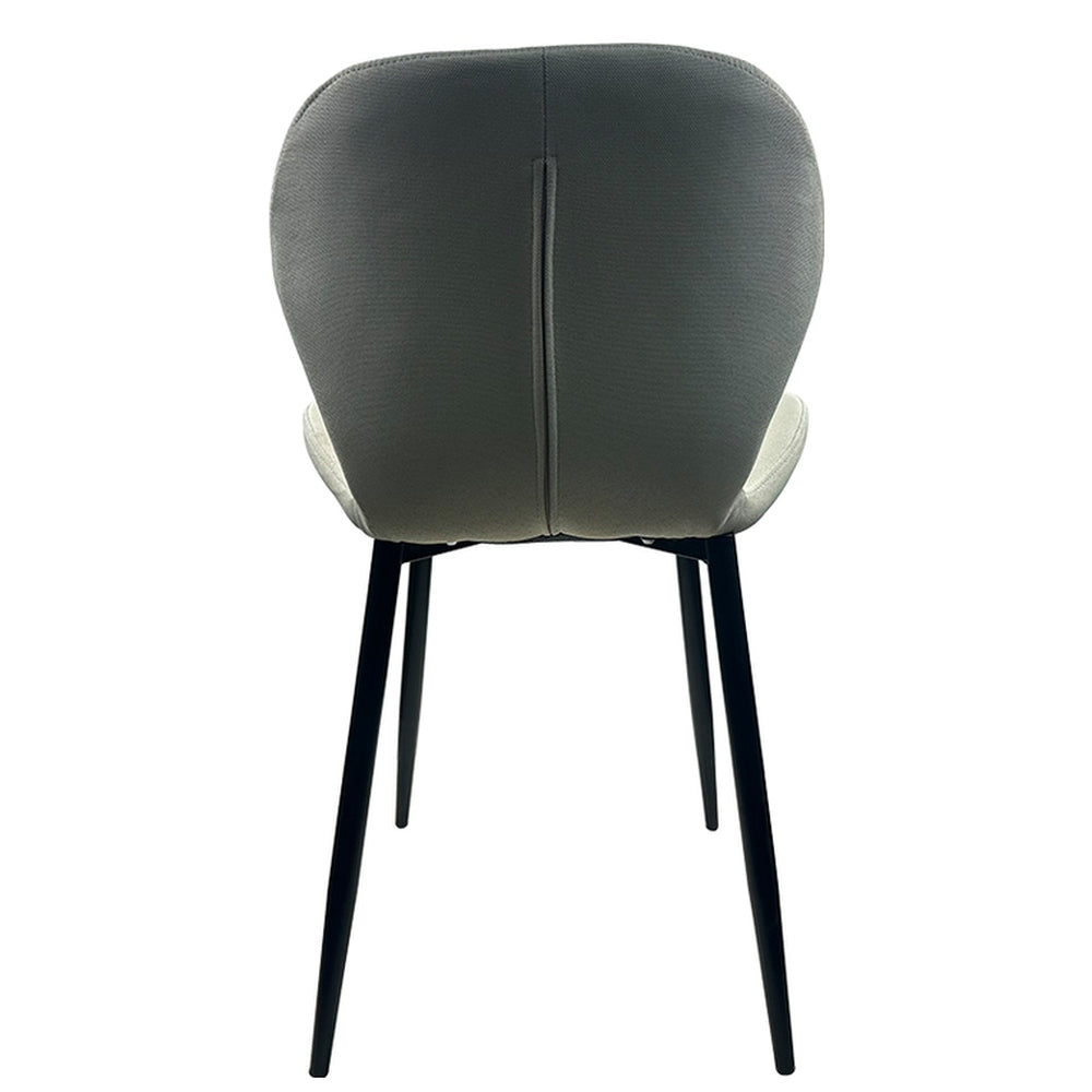 Καρέκλα Τραπεζαρίας ArteLibre RIOJA Sand/Μαύρο Ύφασμα/Μέταλλο 46x50x80cm - Hippiehome.gr