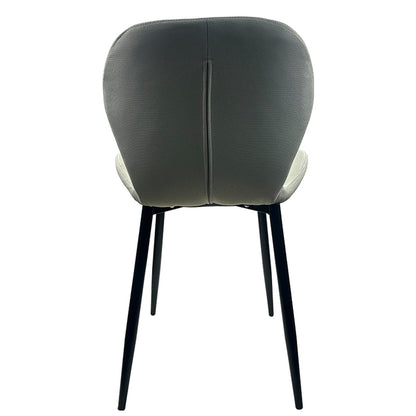 Καρέκλα Τραπεζαρίας ArteLibre RIOJA Sand/Μαύρο Ύφασμα/Μέταλλο 46x50x80cm - Hippiehome.gr