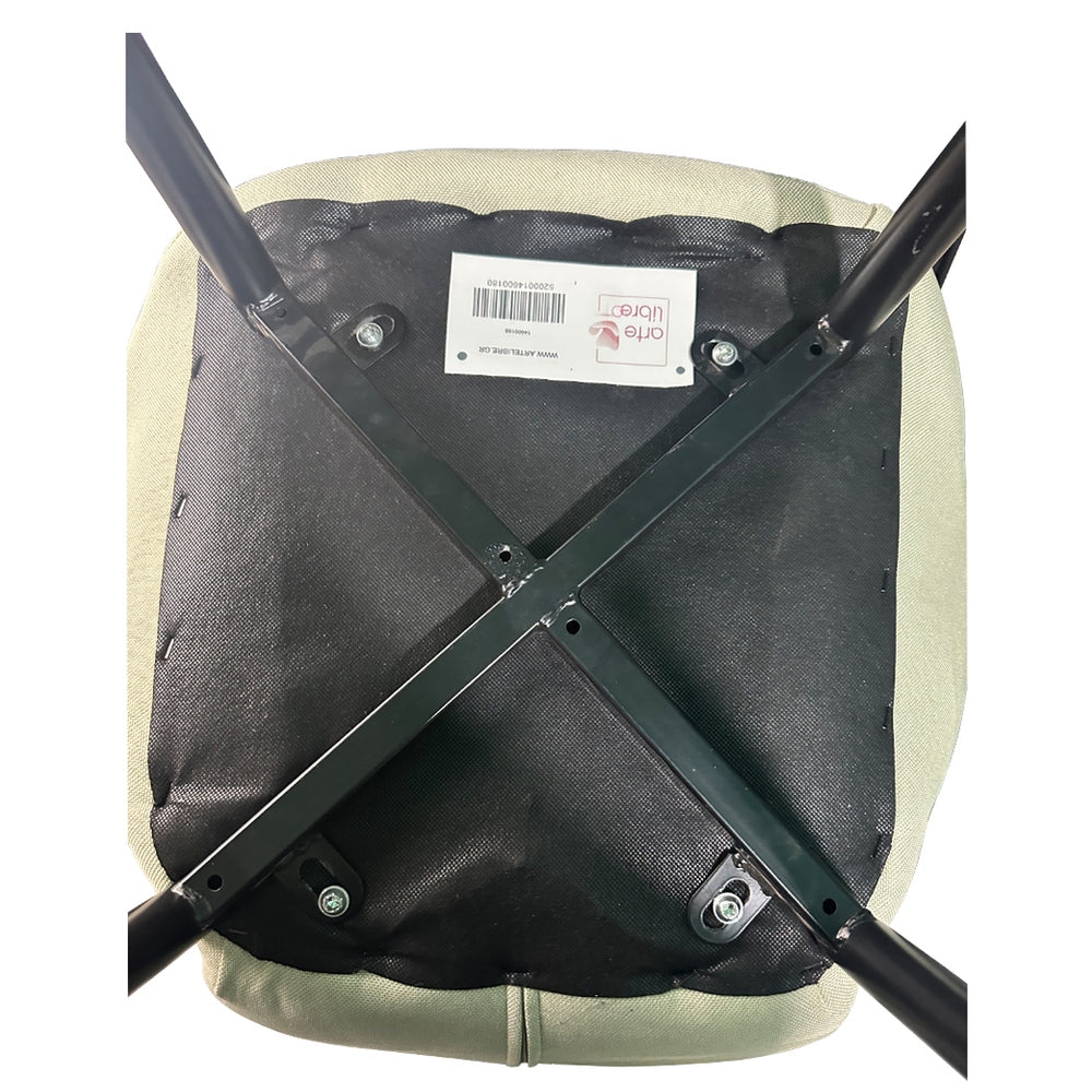 Καρέκλα Τραπεζαρίας ArteLibre RIOJA Sand/Μαύρο Ύφασμα/Μέταλλο 46x50x80cm - Hippiehome.gr